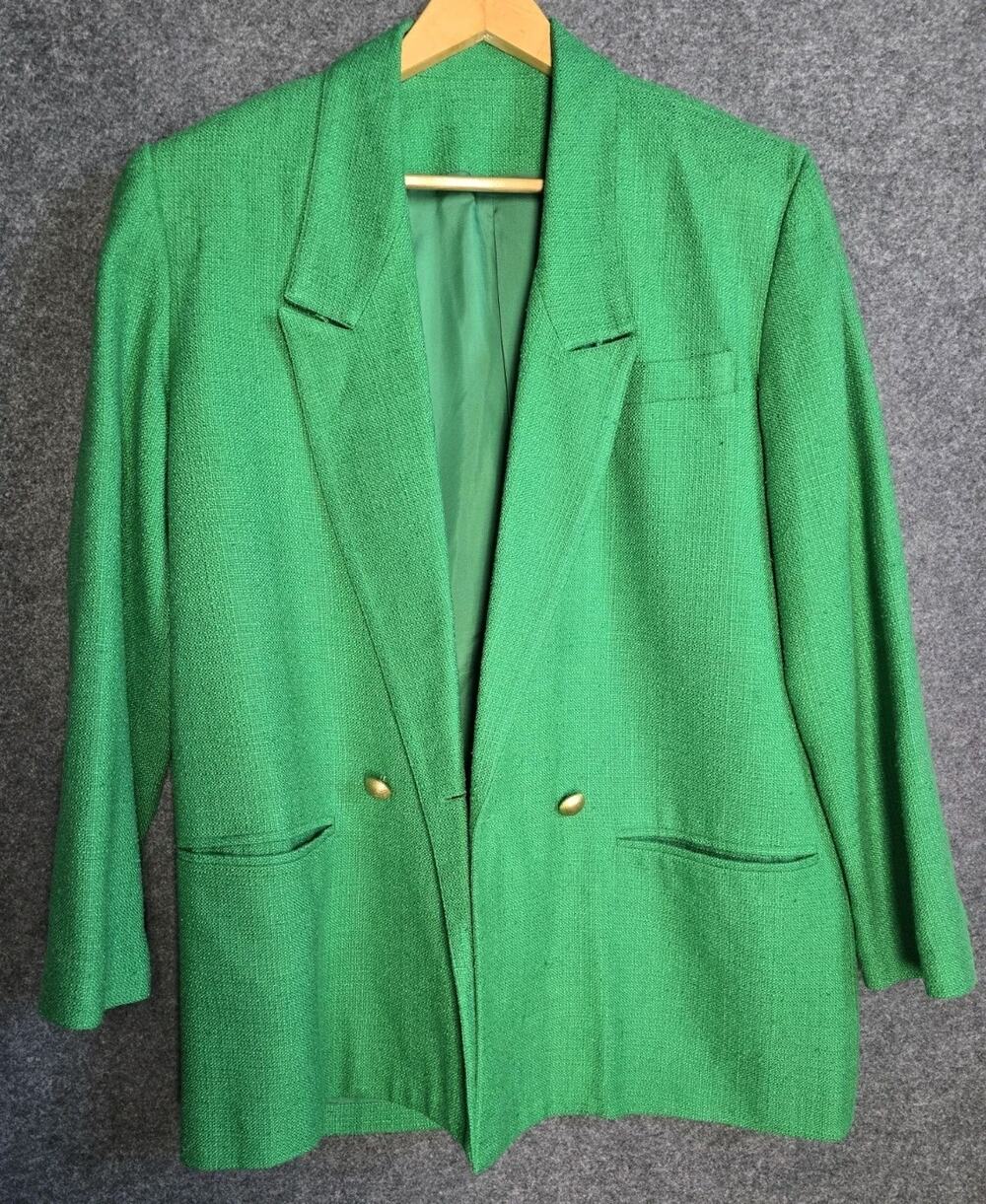 Vtg Doncaster Silks Silk Blazer L Xl 12 Classic Preppy Old Money
